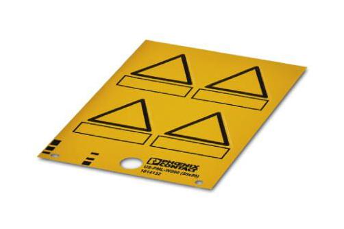 Phoenix Contact 1014132 Label, Pvc, Black / Yellow, 50Mm X 50Mm