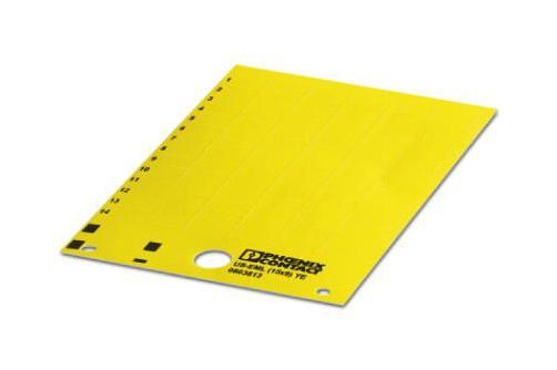 Phoenix Contact 803813 Label, Polyester, Yellow, 9Mm X 15Mm