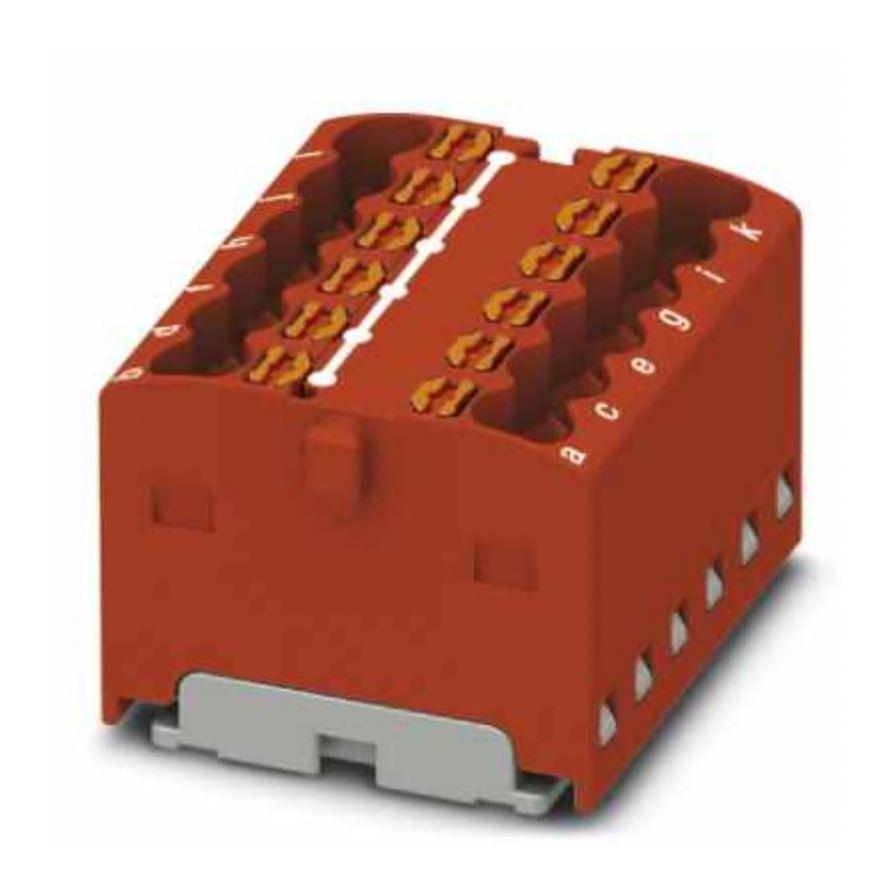 Phoenix Contact 3002878 Tb, Distribution Block, 12P, 14Awg, Red