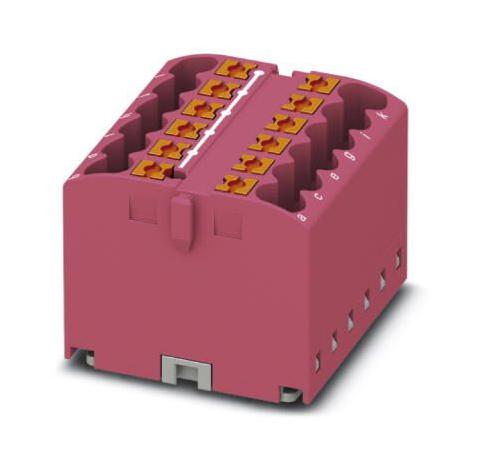 Phoenix Contact 3273433 Tb, Distribution Block, 12P, 12Awg, Pink