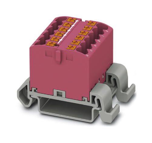 Phoenix Contact 3273171 Tb, Distribution Block, 12P, 12Awg, Pink