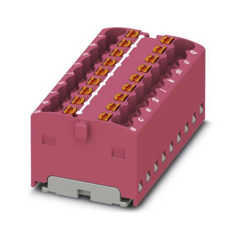 Phoenix Contact 3002902 Tb, Distribution Block, 18P, 14Awg, Pink