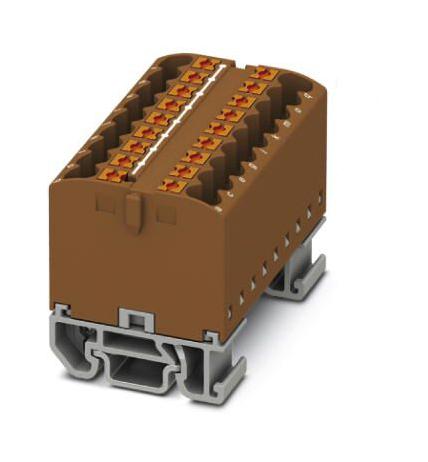 Phoenix Contact 3274154 Tb, Distribution Block, 18P, 12Awg, Brn