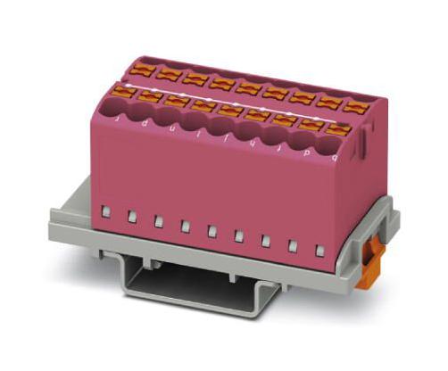 Phoenix Contact 3273061 Tb, Distribution Block, 18P, 12Awg, Pink