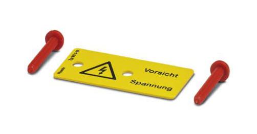 Phoenix Contact 1004429 Warning Plate, Att Danger, 10Mm, Yel, Tb