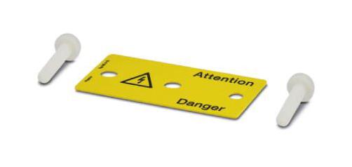 Phoenix Contact 1004445 Warning Plate, Att Danger, 15Mm, Yel, Tb