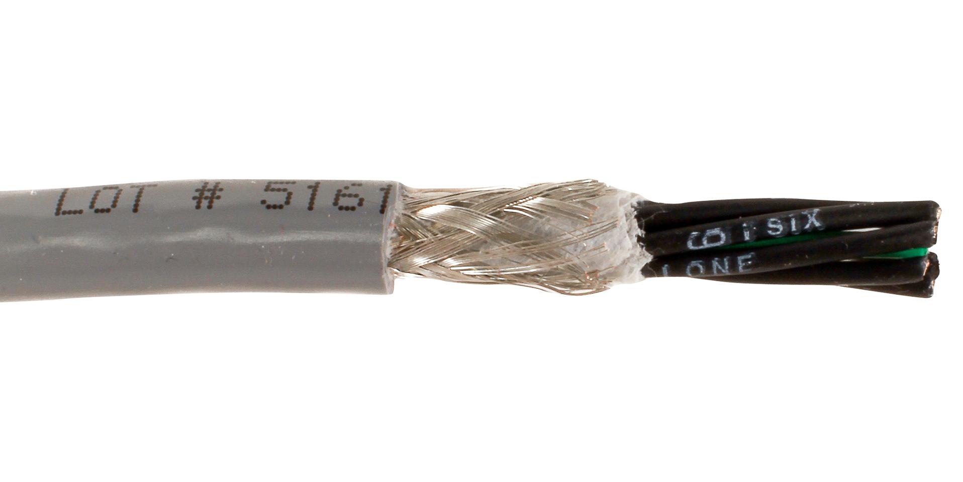 Alpha Wire 80123 Sl005 Shld Flex Cable, 6Cond, 20Awg, 30M