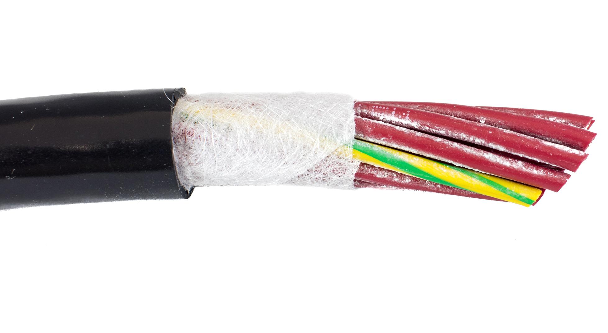 Alpha Wire 85107 Bk005 Unshld Cable, 7Cond, 5.34Mm2, 30M