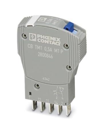 Phoenix Contact 2800846 Thermomagnetic Ckt Breaker, 1P, 0.5A