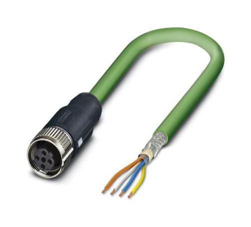 Phoenix Contact 1407531 Sensor Cord, 4P M12 Rcpt-Free End, 10M