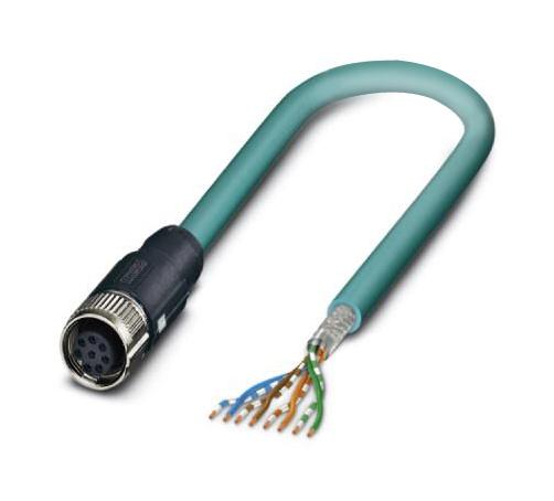 Phoenix Contact 1408746 Sensor Cord, 8P M12 Rcpt-Free End, 10M