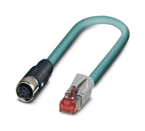 Phoenix Contact 1407445 Sensor Cord, 8P Rj45 Plug-M12 Rcpt, 5M