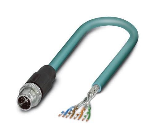 Phoenix Contact 1407469 Sensor Cord, 8P M12 Plug-Free End, 5M