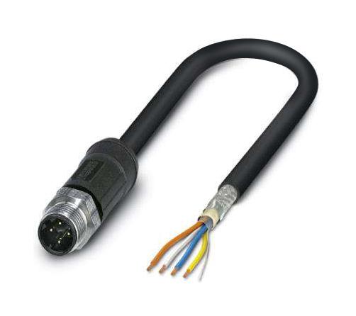 Phoenix Contact 1454202 Sensor Cord, 4P M12 Plug-Free End, 2M