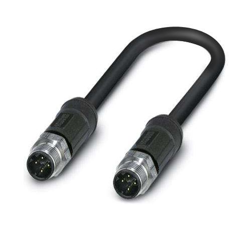 Phoenix Contact 1454231 Sensor Cord, 4P M12 Plug-M12 Plug, 2M