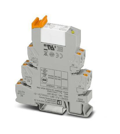 Phoenix Contact 2900335 Power Relay, Dpdt, 120Vac, 6A, Din Rail