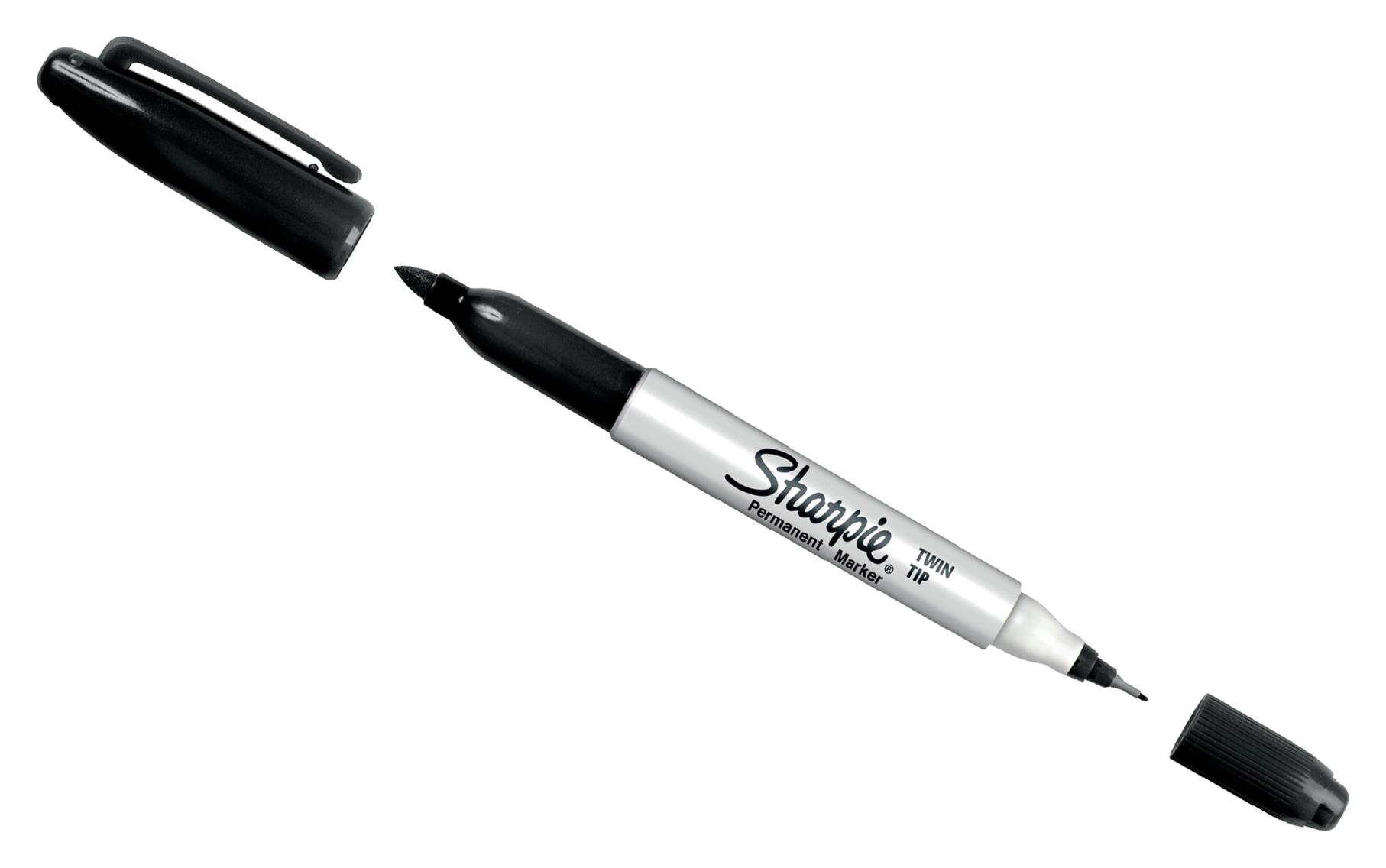 Sharpie 1985877 Permanent Marker, Twin Tip, Black