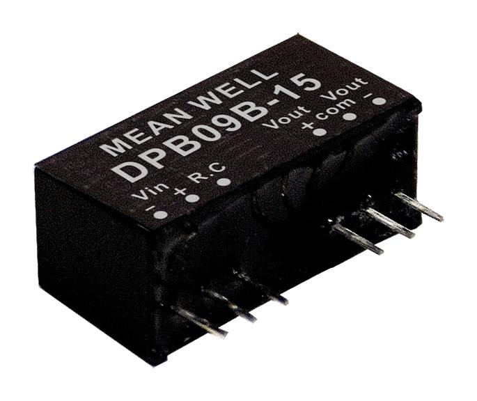 Mean Well Dpb09C-15 Dc-Dc Converter, 2 O/p, 9W