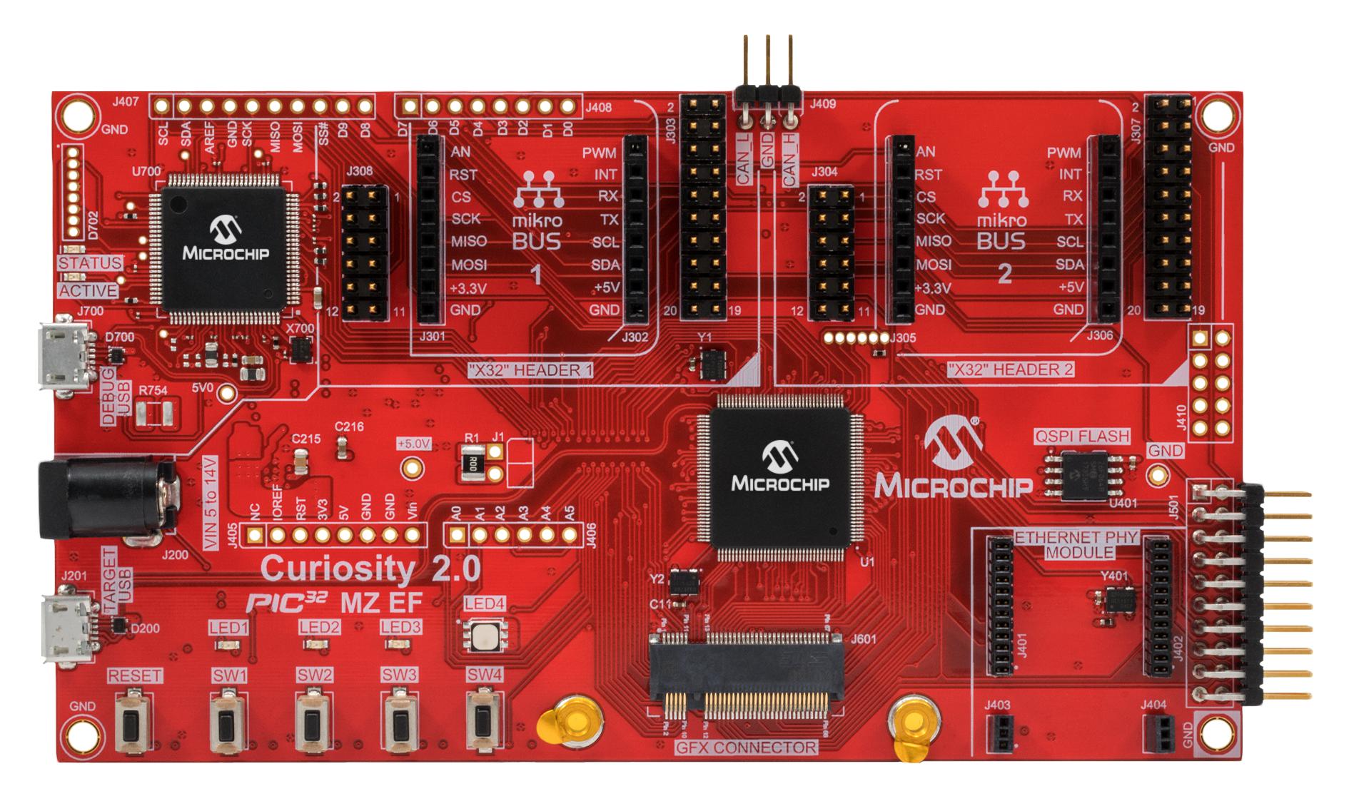 Microchip Dm320209 Curiosity Dev Board, Mips