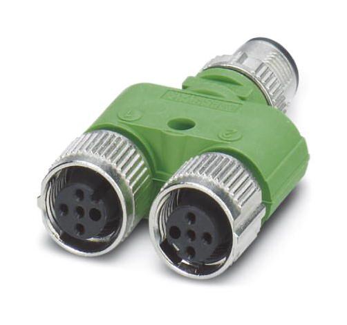 Phoenix Contact 1523968 Sensor Splitter, M12 Plug-2 X M12 Rcpt