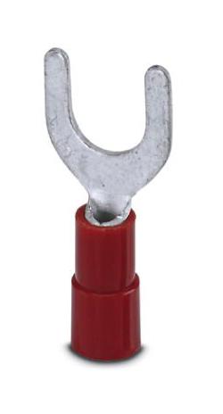 Phoenix Contact 3240036 Terminal, Fork Tongue, 1/4-Red, 16Awg