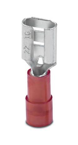 Phoenix Contact 3240052 Female Quick Disconn, 20-16Awg, Red