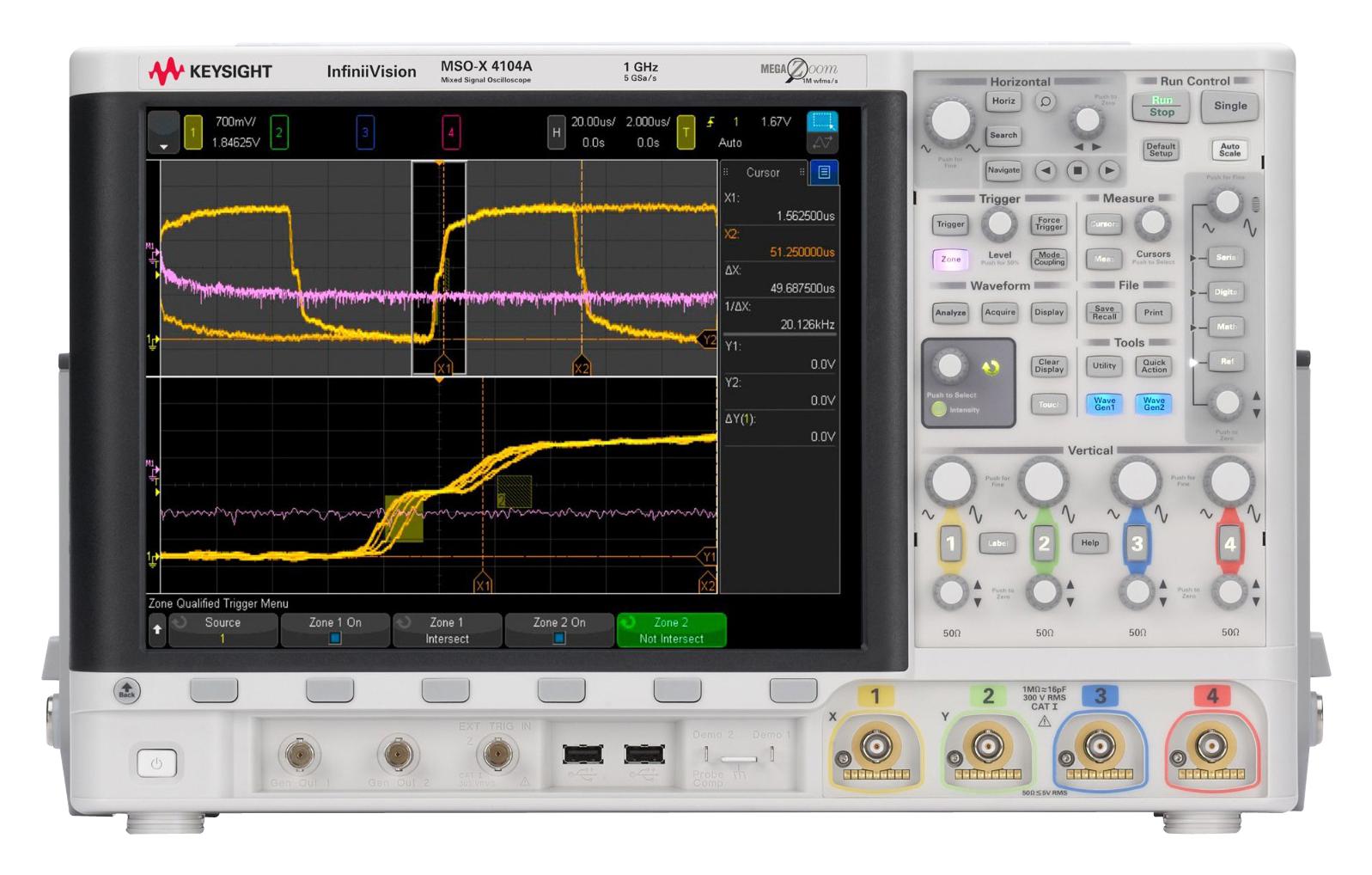 Keysight Technologies Msox4104A Mso/mdo Oscilloscope, 1Ghz, 5Gsps