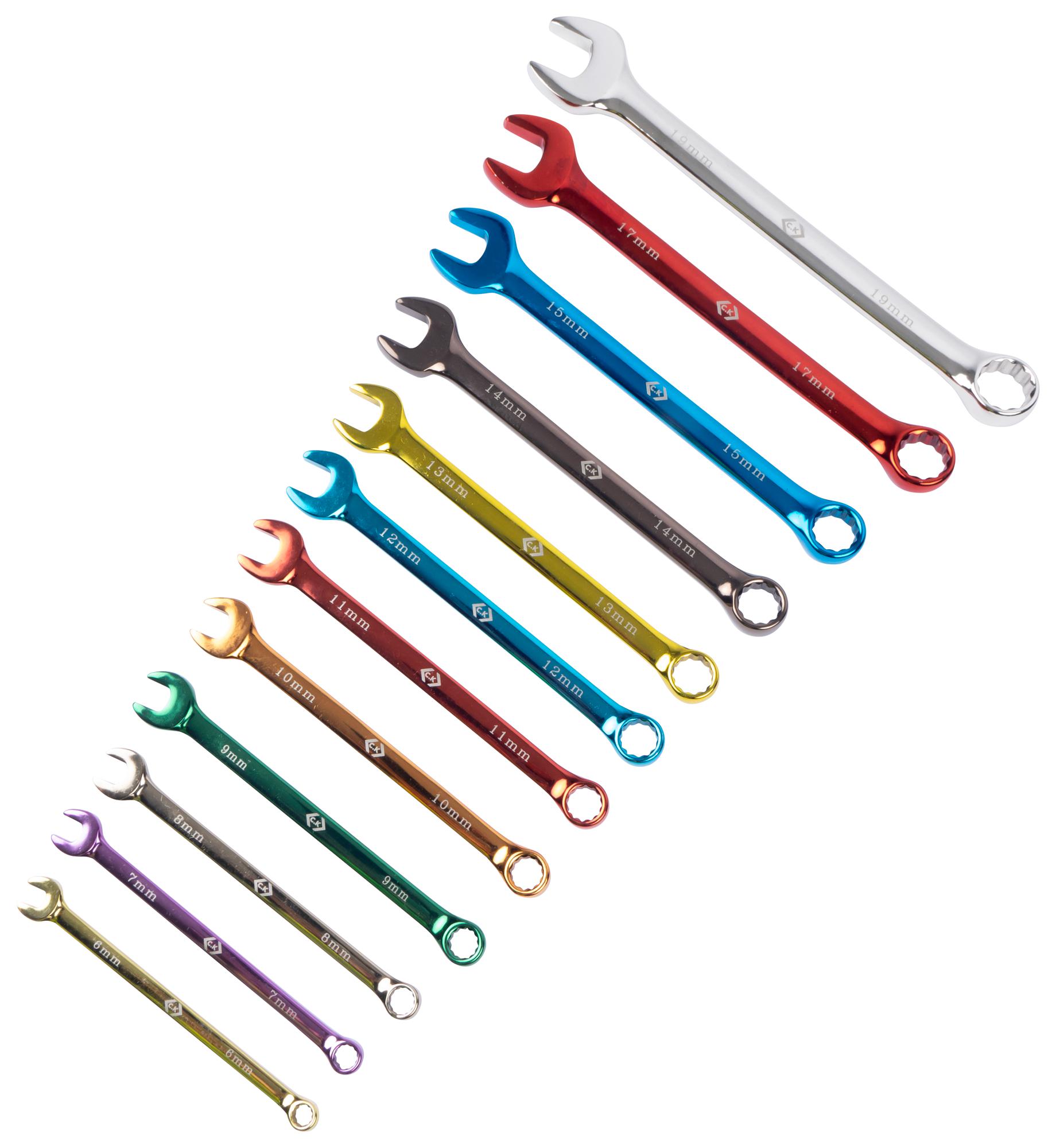 Ck Tools T4346M12St Colour Coded Combi Spanner Set, 12Pc