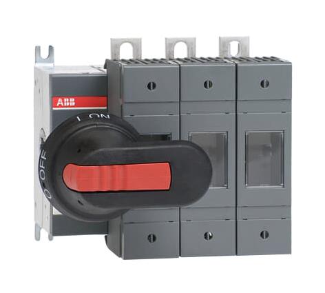 Abb Os160Gd03P Fused Switch, 3 Pole, 3 Fuse, 160A, 690V