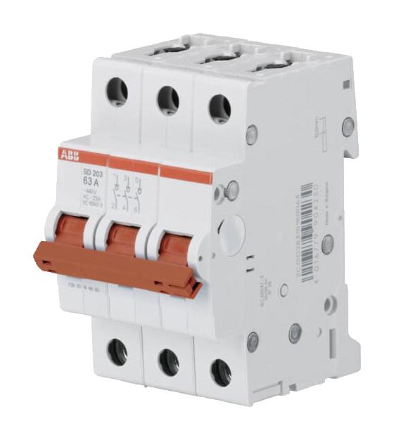 Abb Sd203/25 Load Break Switch, 3 Pole, 25A, 440V