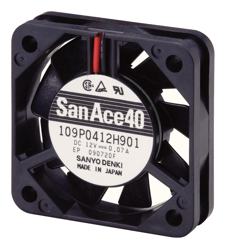 Sanyo Denki 109P0405H901 Dc Axial Fan, 5.3Cu.ft/min, Ball, 40Mm