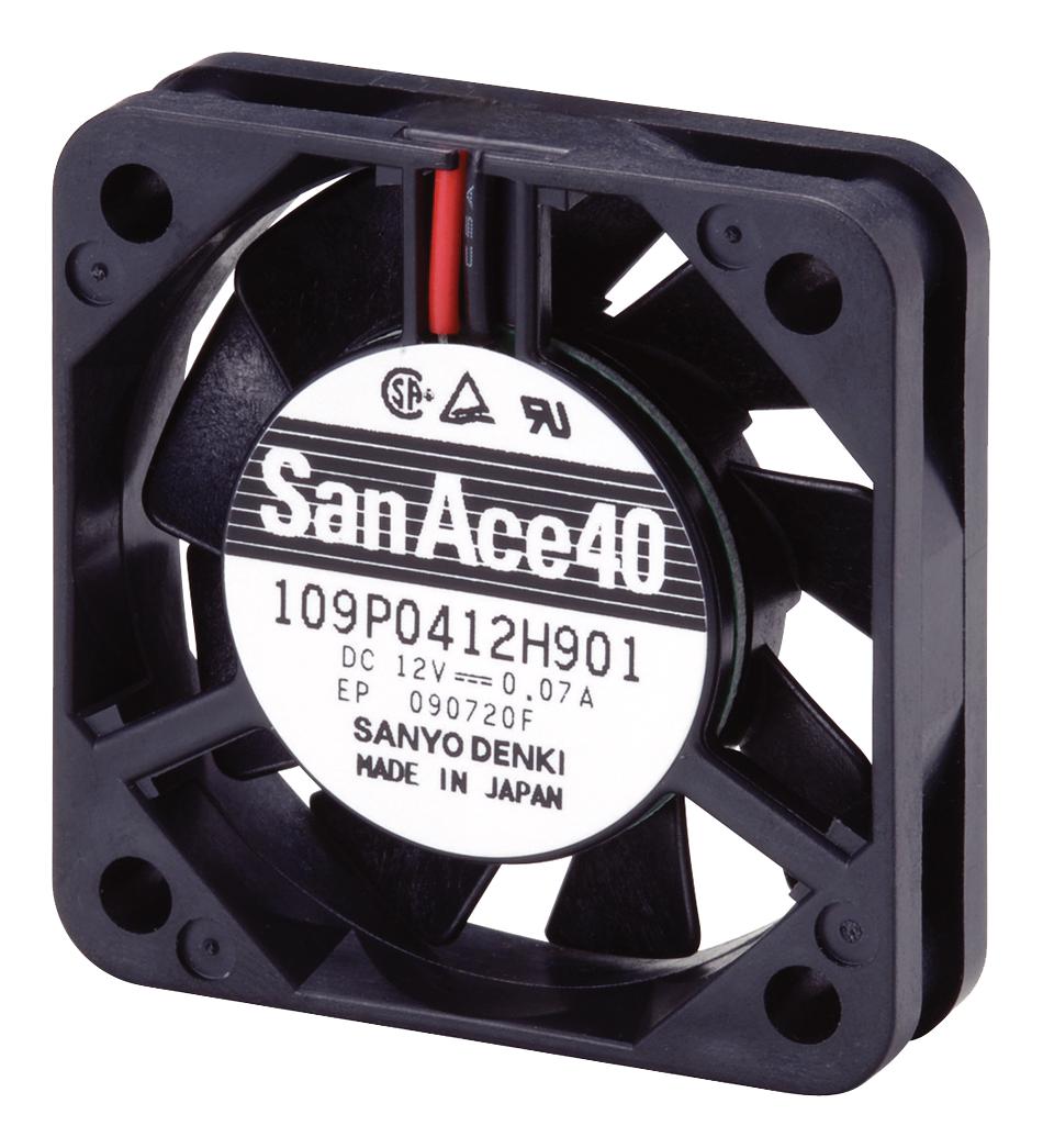 Sanyo Denki 109P0405H902 Dc Axial Fan, 5.3Cu.ft/min, Ball, 40Mm