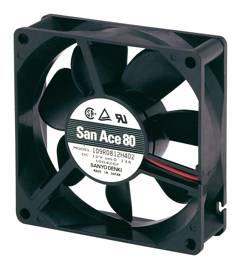 Sanyo Denki 109R0824S401 Axial Fan, 80Mm, 1.2M3/min, 34Dba, 24V