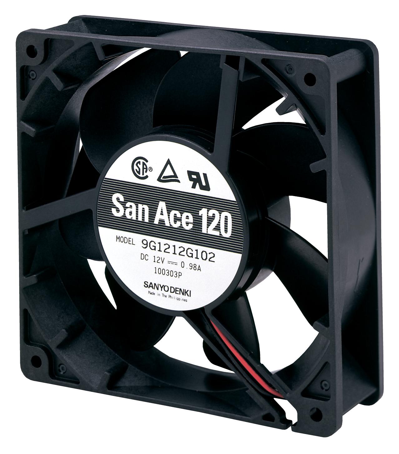 Sanyo Denki 9G1212H101 Dc Axial Fan, 99Cu.ft/min, Ball, 120Mm