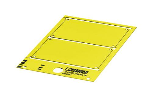 Phoenix Contact 828931 Label, Pvc, Yellow, 60Mm X 90Mm