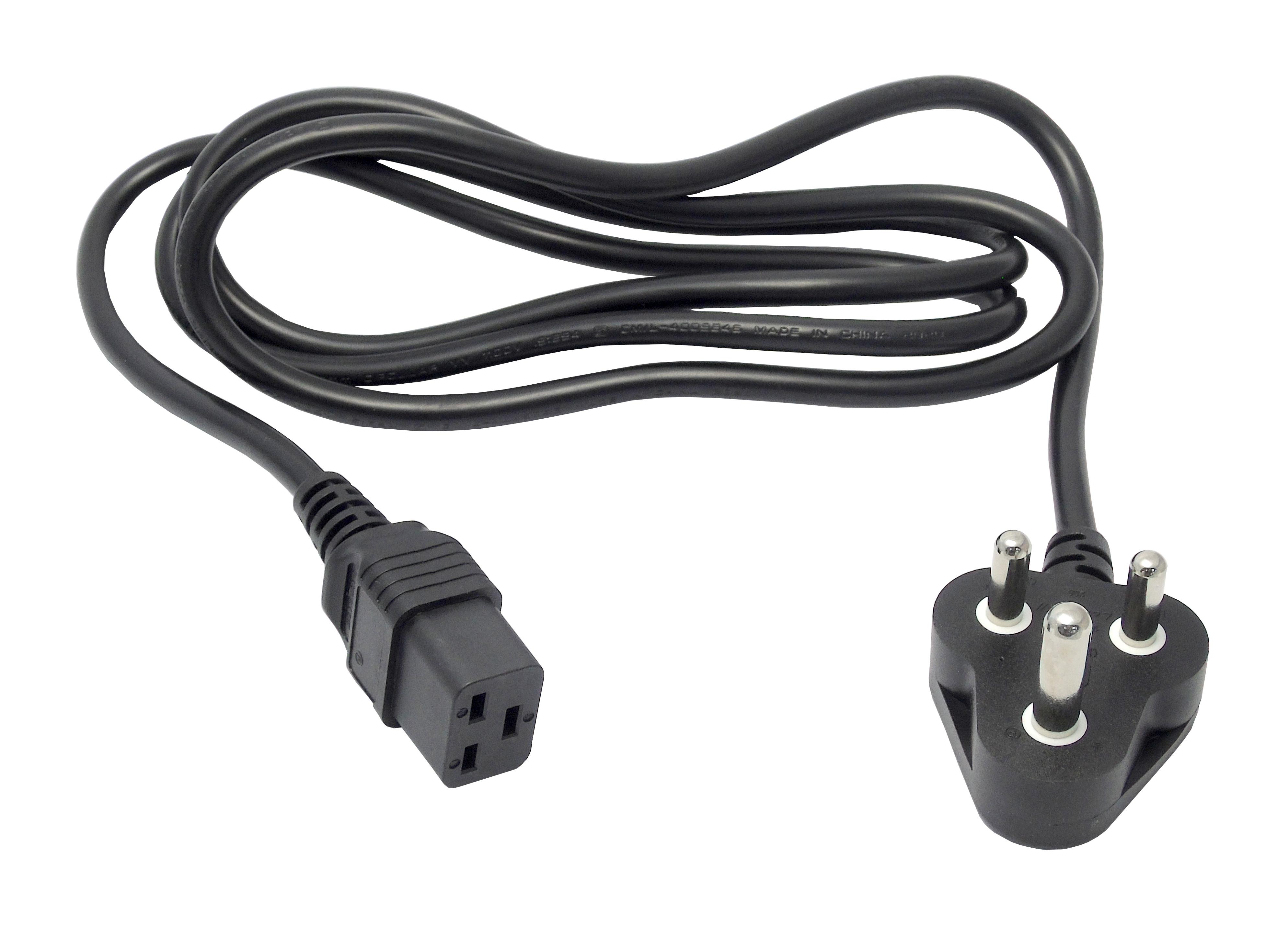 Multicomp Pro Gw-151712 Power Cord, India-Iec 60320 C19, 2M