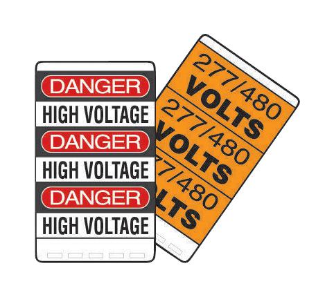 Panduit Pssb-13 Pre Prntd Label, 38.1Mm X 82.6Mm, Vinyl