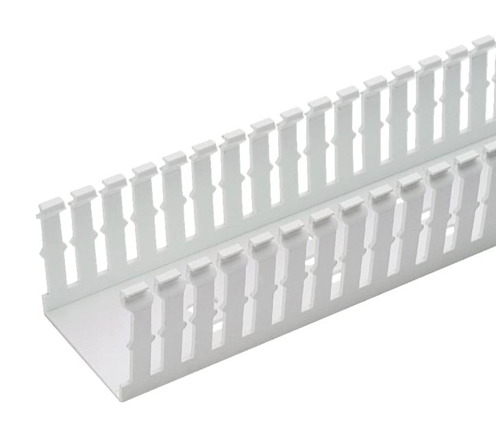 Panduit F2X5Wh6 Nar Slot Duct, Pvc, 2X5X6',wht,6Ft