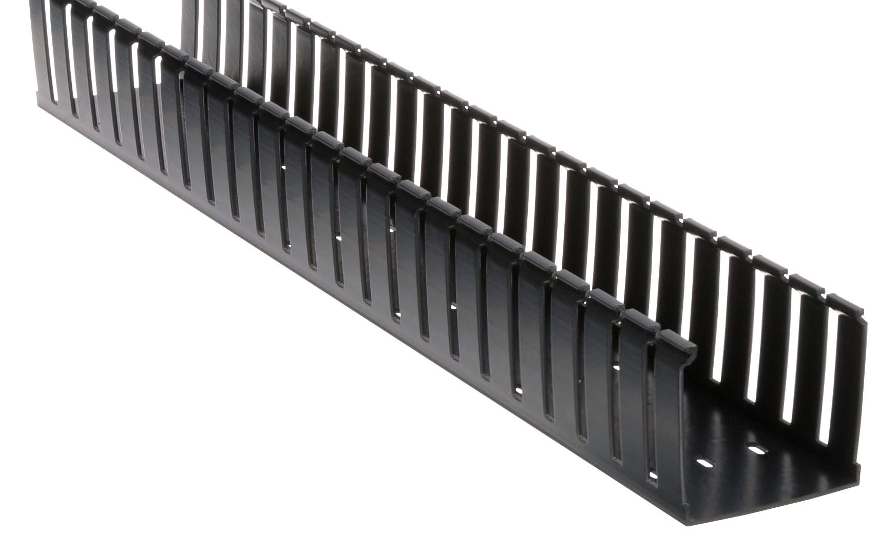 Panduit G4X2Bl6 Wide Slot Duct, 108X53.8Mm, Pvc, Black