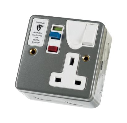 Timeguard Rcd03Mavn Rcd Socket, 13A, 230Vac, Active, 1 Gang