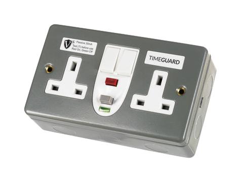 Timeguard Rcd08Mpvn Rcd Socket, 13A, 230Vac, Passive, 2 Gang