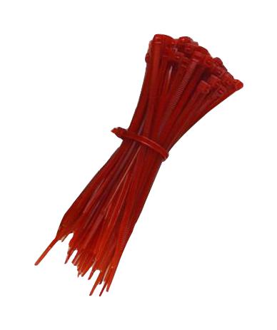 Pro Elec Pelb0148 Cable Tie, Nylon 6.6, 100Mm, Red, Pk100