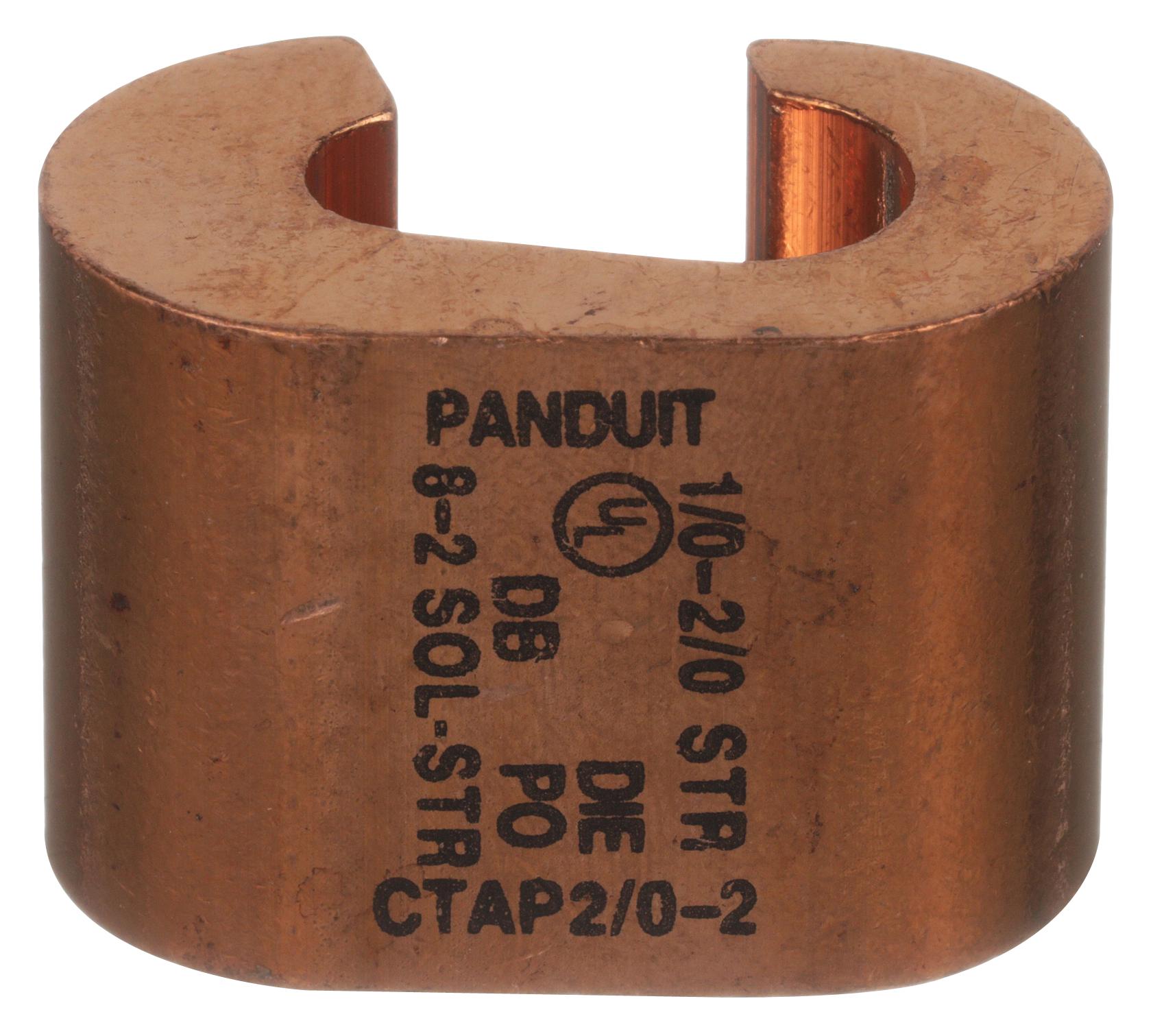 Panduit Ctap2/0-2-X Compression Tap, Cu, 2/0Awg Run/2Awg Tap