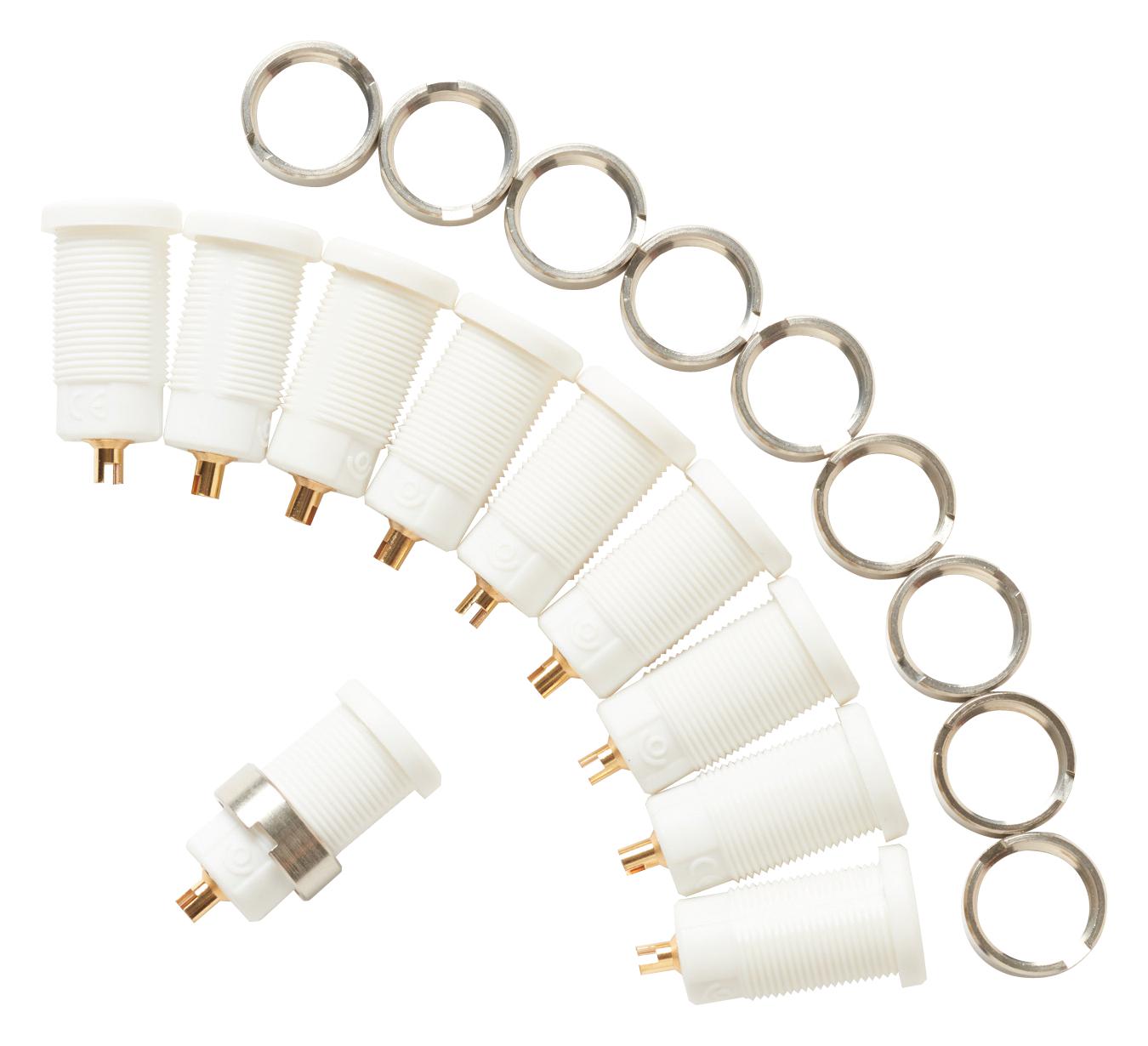 Pomona 5931-9 Conn, Banana, Jack, 25A, Solder, White