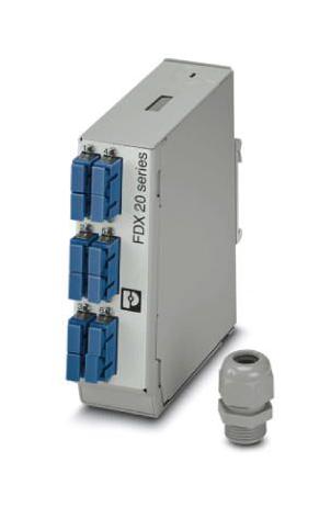 Phoenix Contact 1084827 Din Rail Splice Box, 6 X Sc Duplex