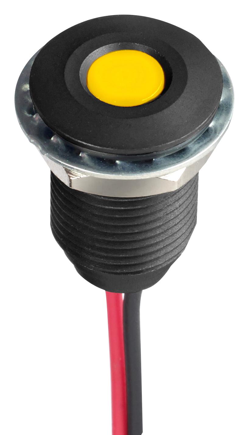 Apem Q10F5Anxxy02E Led Panel Indicator, Yellow, 10Mm, 2.1V