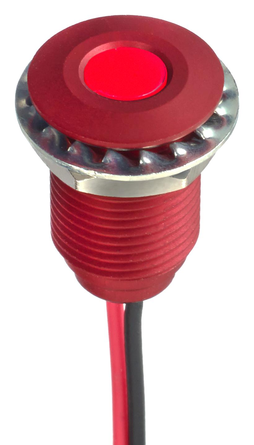 Apem Q10F5Arxxr12E Led Panel Indicator, Red, 10Mm, 12Vdc