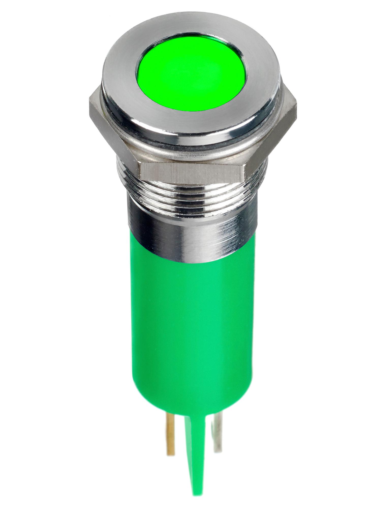 Apem Q14F1Cxxg02E Led Panel Indicator, Green, 14Mm, 2.2V