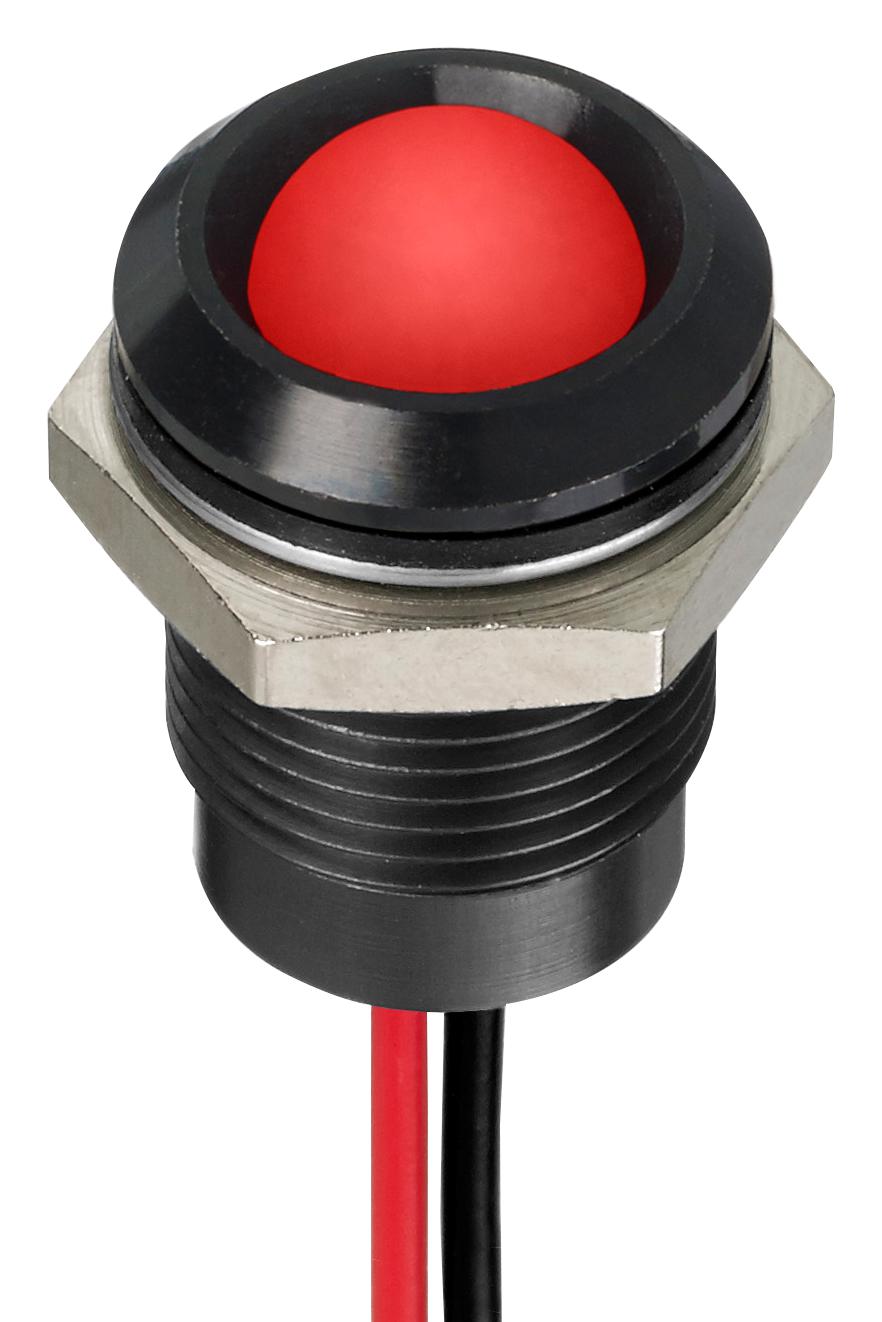 Apem Q14P5Bxxhr12E Led Panel Indicator, Red, 14Mm, 12Vdc