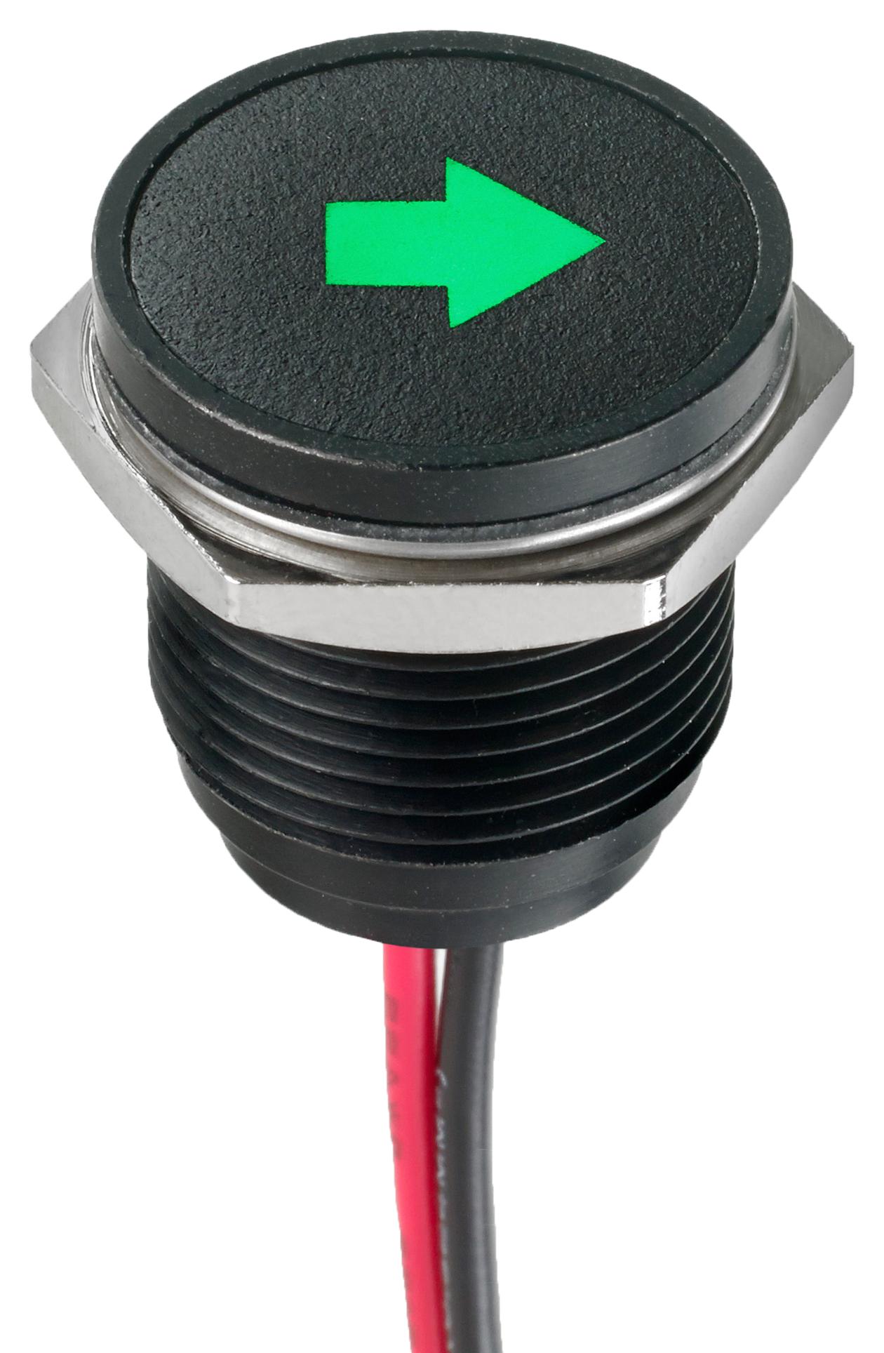 Apem Q16F5Bxxhg12E-3K6 Led Panel Indicator, Green, 16Mm, 12Vdc